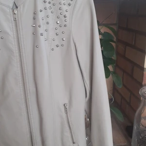 Skinn kavaj/ jacka - Äkta skinn Grå Knappt använd