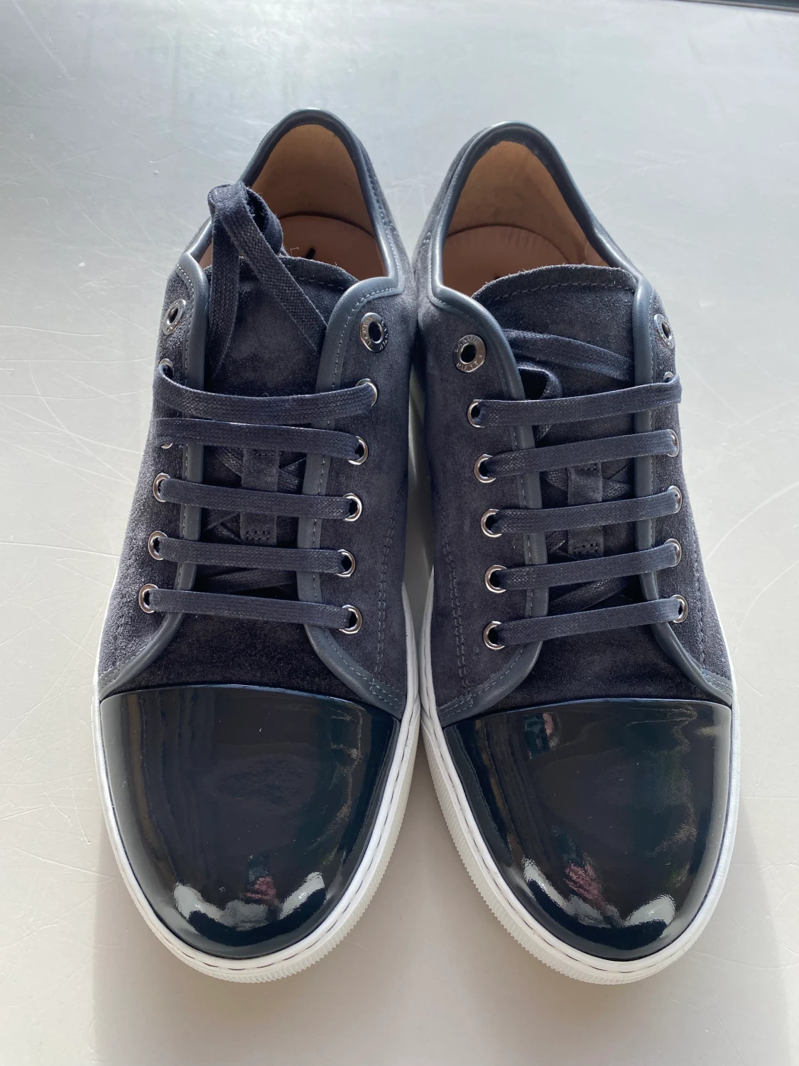 Lanvin sneakers cap toe mörkgrå UK8