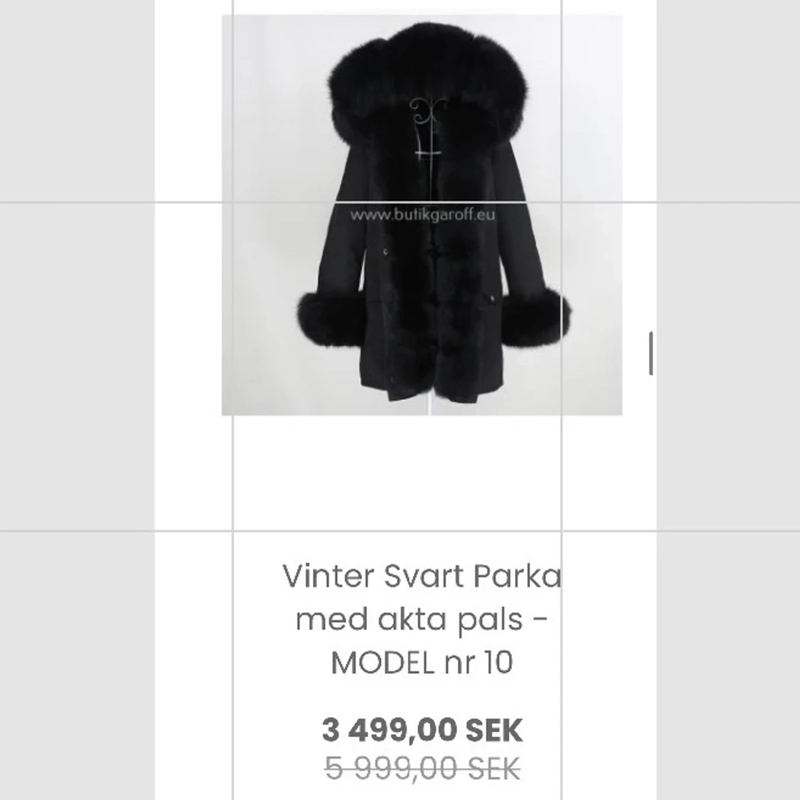 Parka jacka svart 