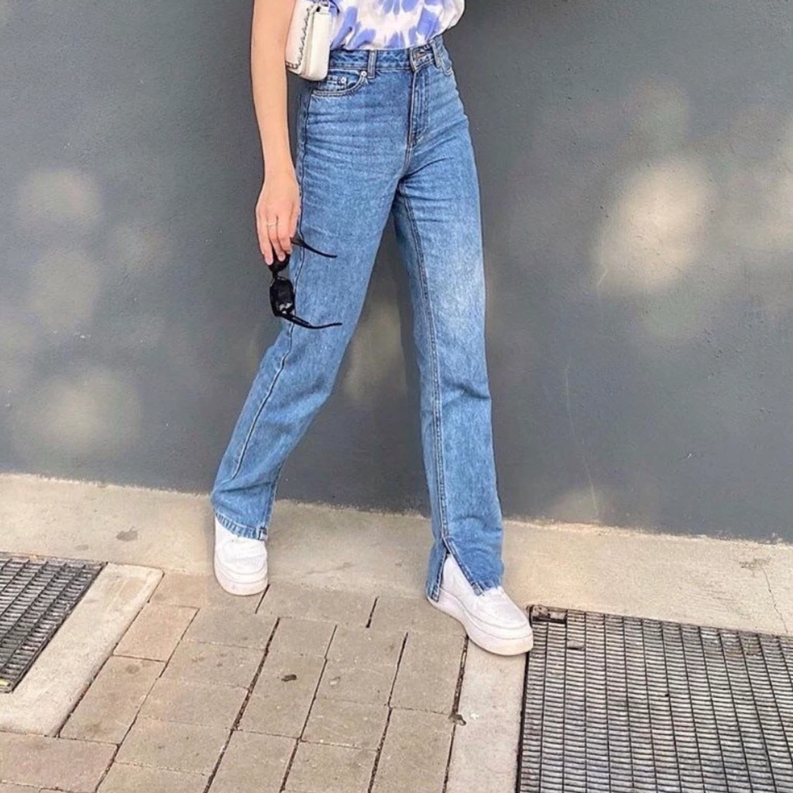 Jeans med slits - 90