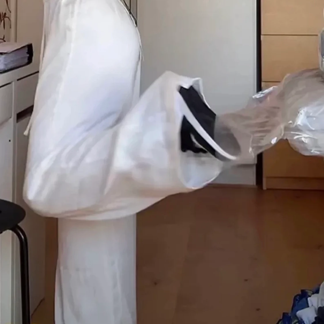 Nästan helt oanvända linnebyxor - 90