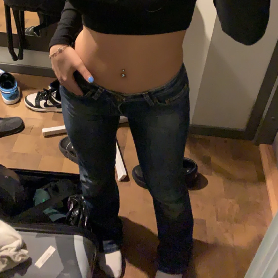 Lågmidjade jeans - 90