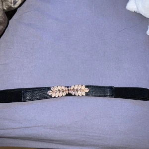 Svart bälte med guld löv - Svart bälte med guld löv, köpt från H&M, bra skick.