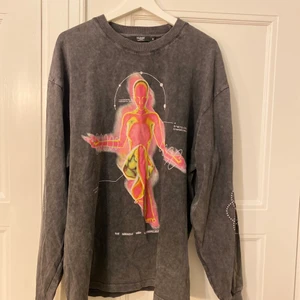 Jaded London tröja - En sjuuuukt snygg  långärmad tröja från Jaded London, tryck fram och bak, passar S-L beroende på passform, bra skick, använd 1-2 ggr, skriv för fler bilder, säljer pga lite för stor