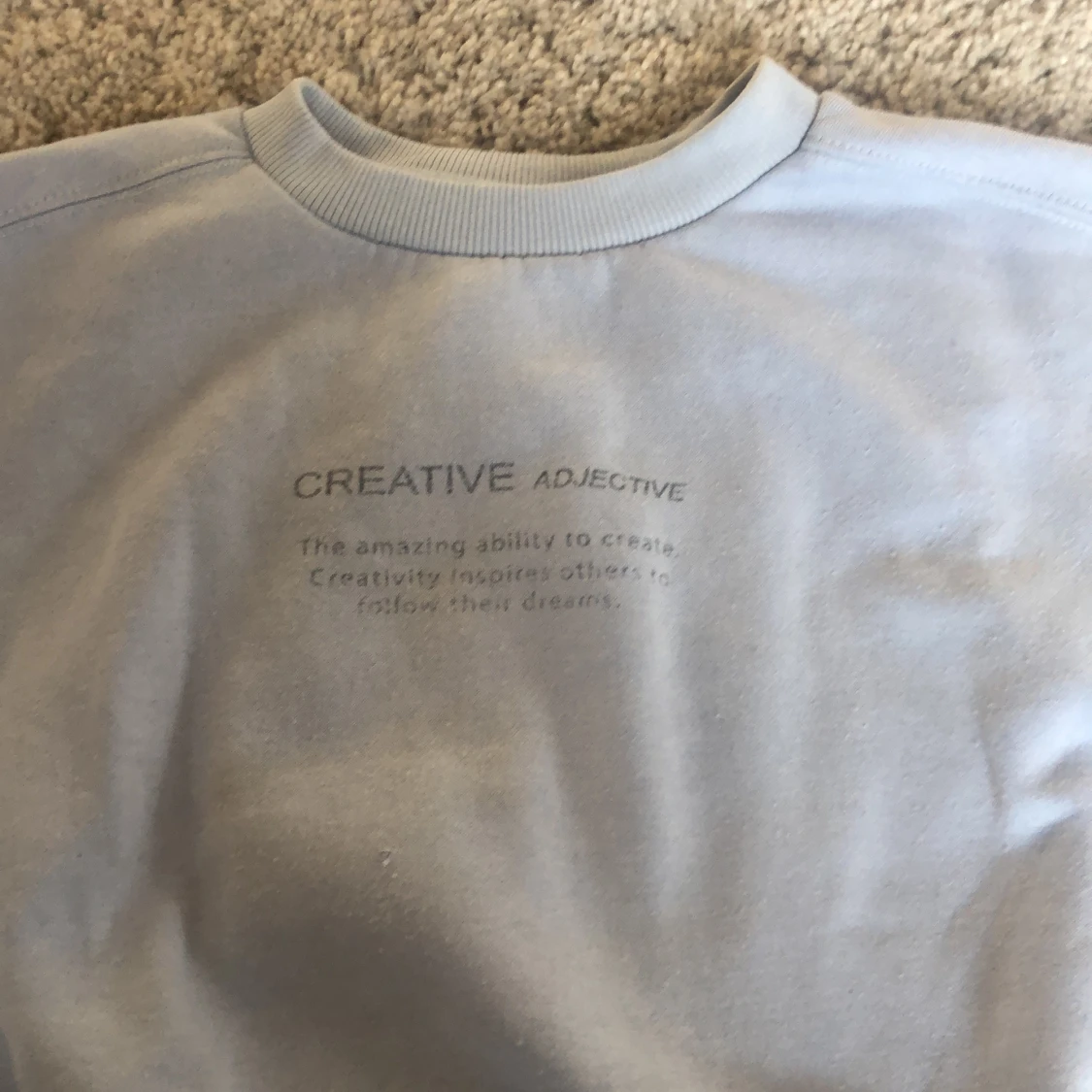  blå tröja med text  - 90