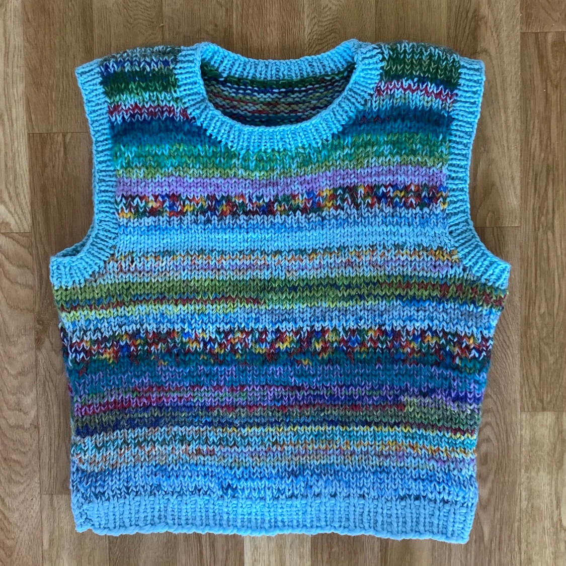 Stickad slipover 70s vintagestil - 90