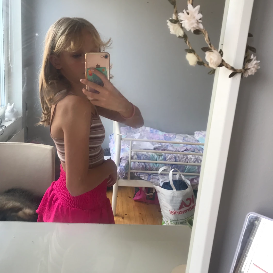 Ljusbrun crop top - 90