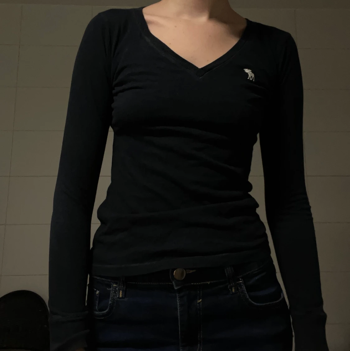 Marinblå långärmad 