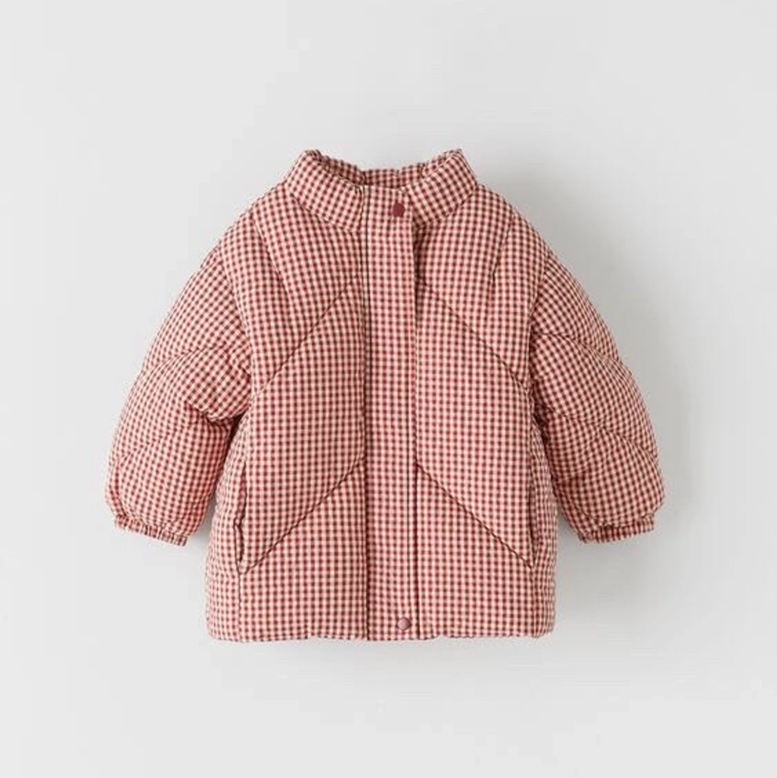 Vadderad Och Ginhamrutig Jacka