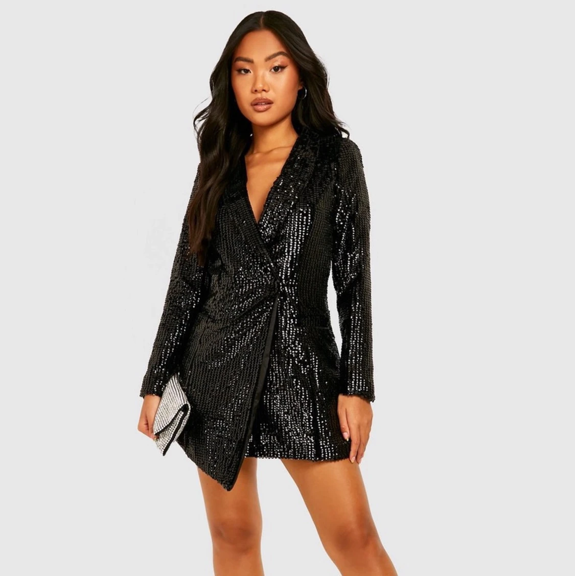 H&M glitter blazer klänning XS - 91