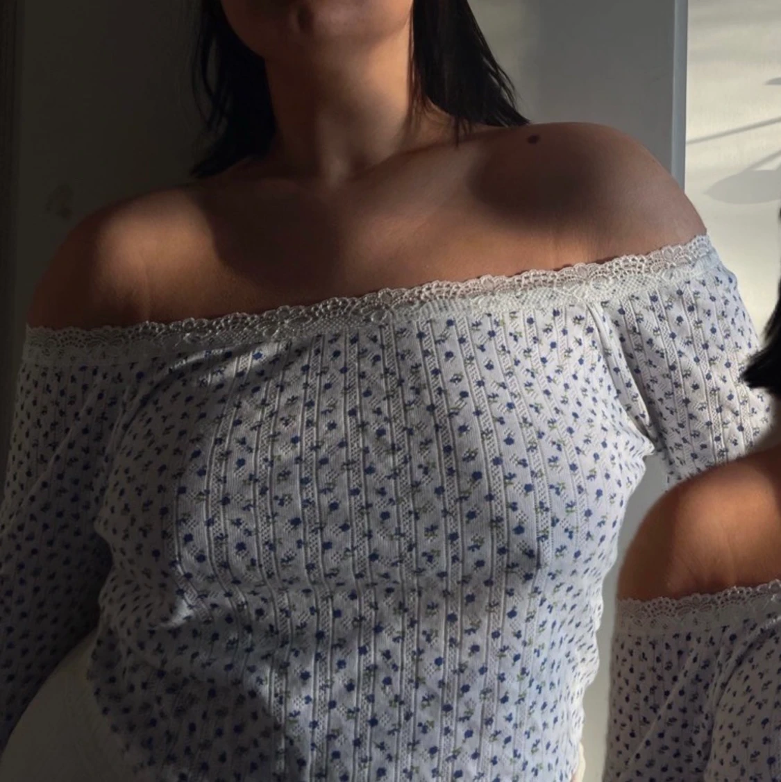 Blommig sommartopp  - 90