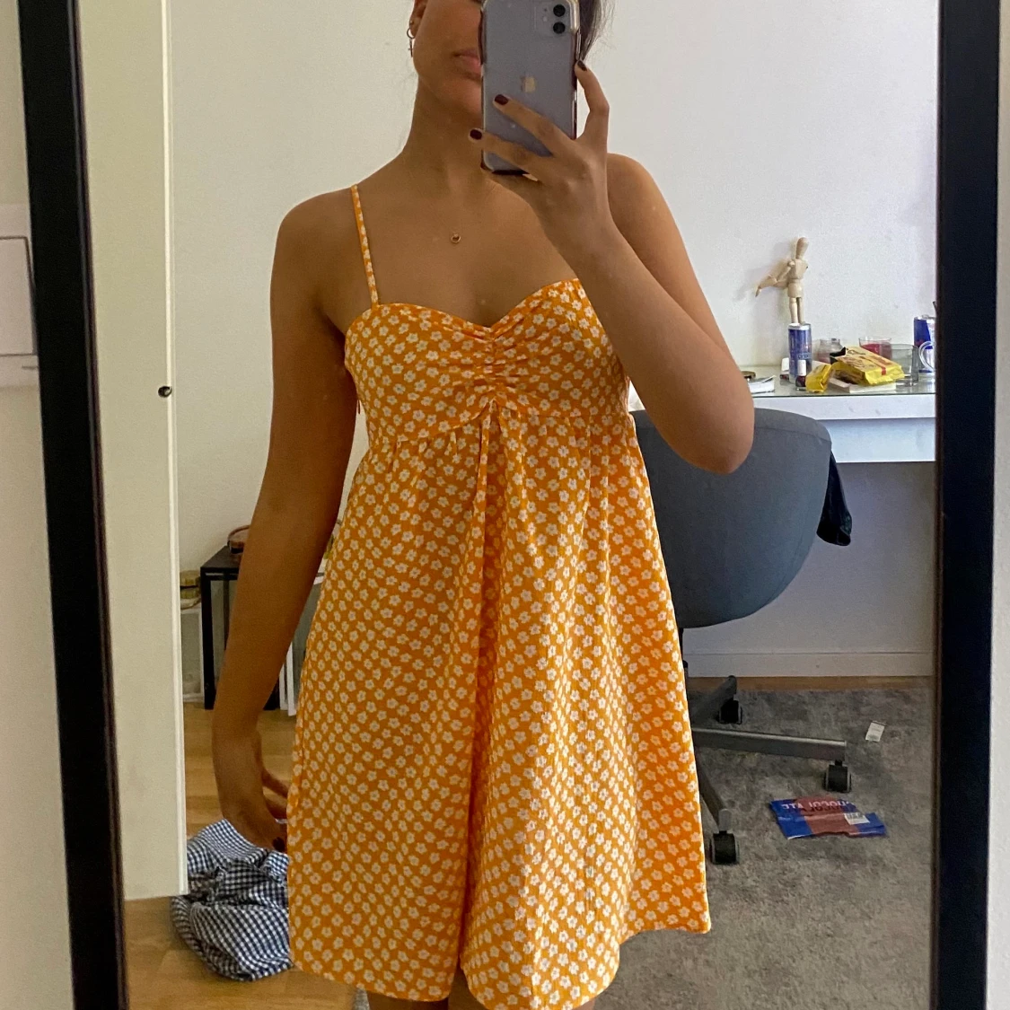 Orange klänning från h&m