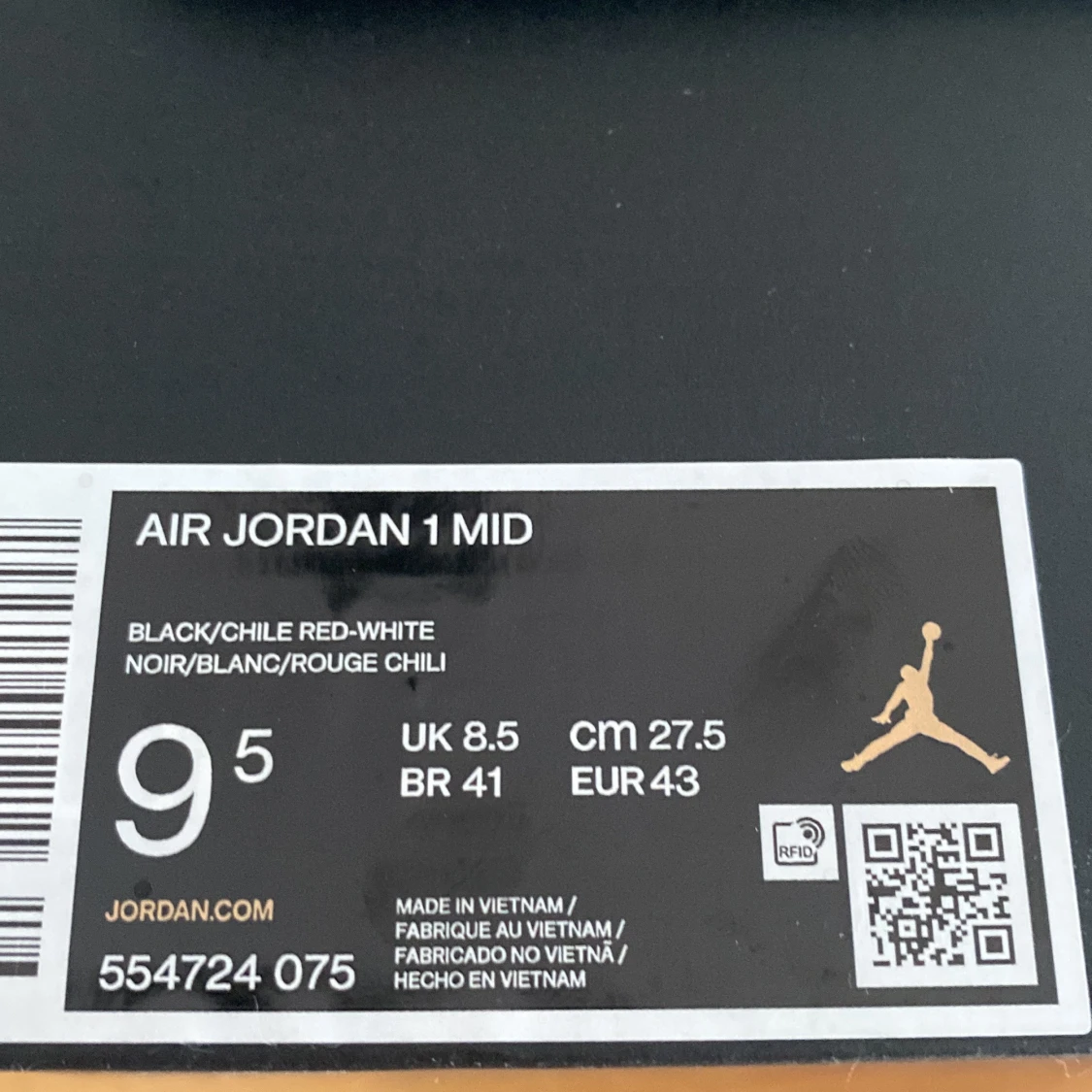 Air Jordan 1 MID Black/Chile red - 91