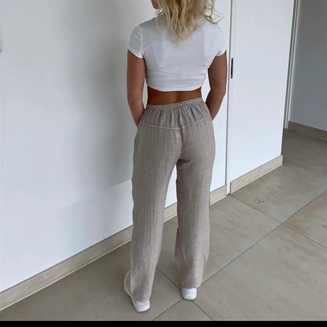 Aino linen pants - beige XS/S - 91