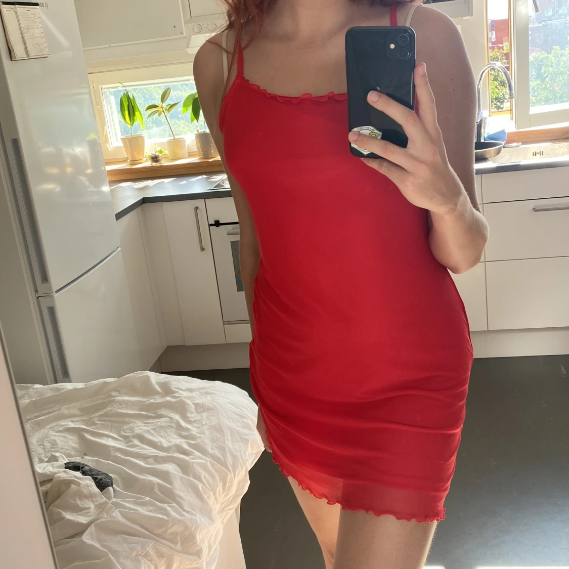 Röd snygg klänning  - 90