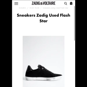 Zadig Voltaire  - Säljer mina svarta Zadig Voltaire skor med stjärnor  i stl. 40! Nypris ca. 2800 säljer för 1200! Info+ fler bilder privat! Frakt tillkommer (sulan ska vara smutsig) 