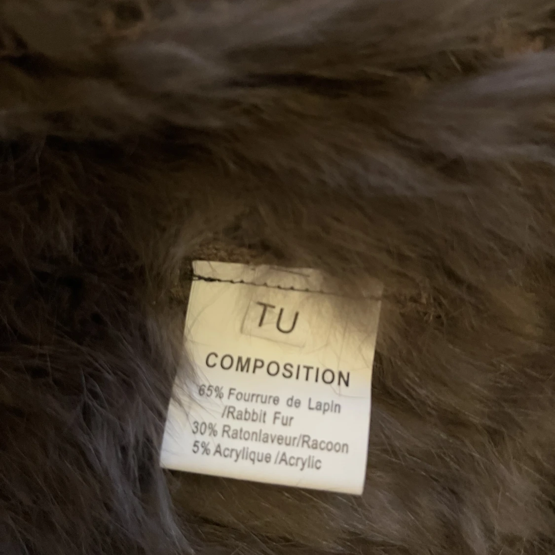 Brun pälsväst (äkta) - 90