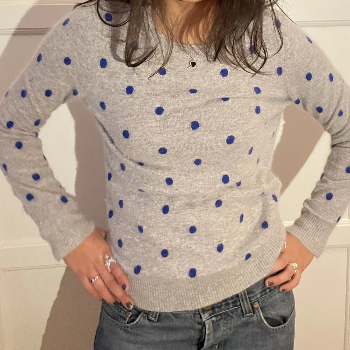 Säljer min gosiga prickiga topp💖❤️