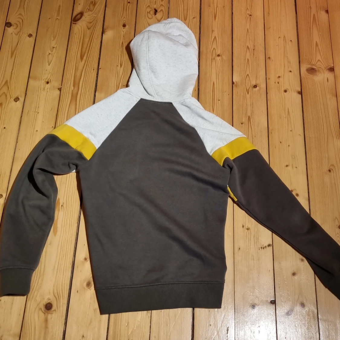 Ögledtickad Sweatsydd Hoodie - 90