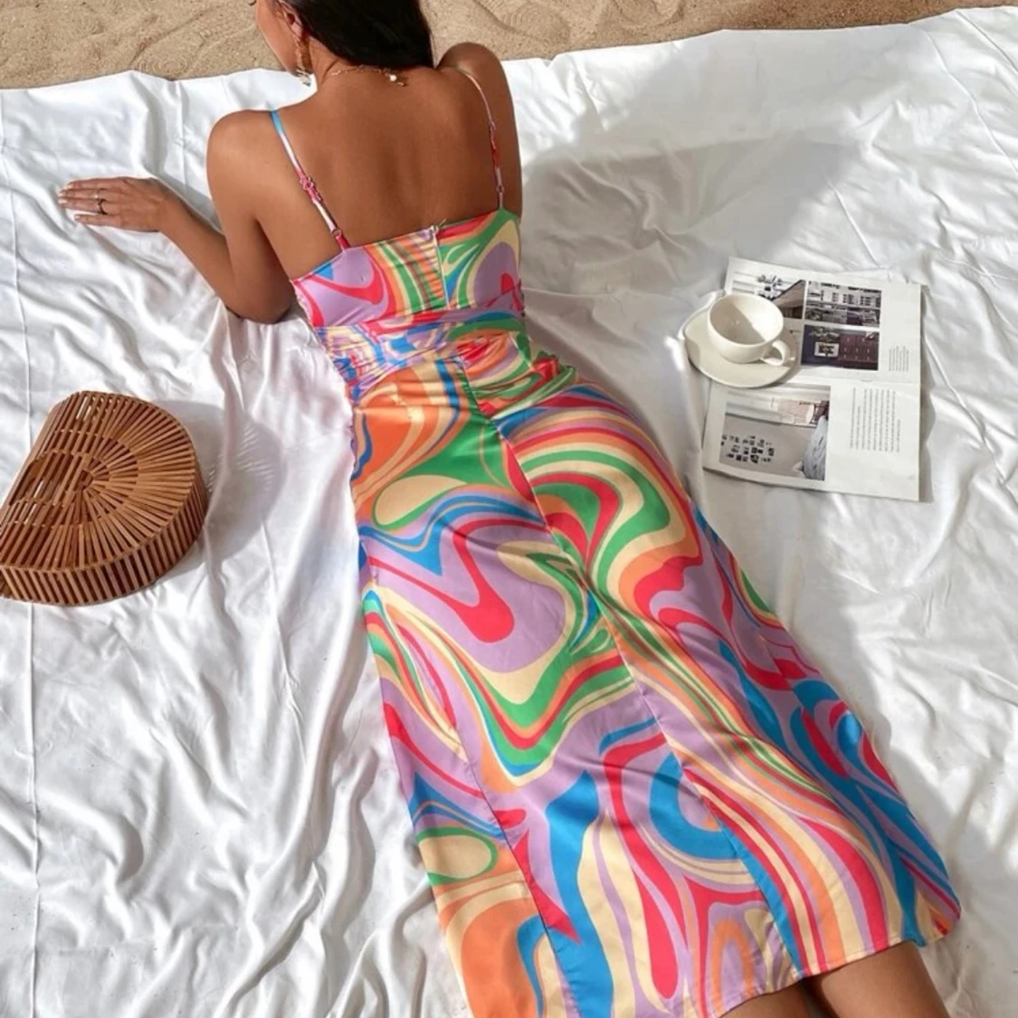 Färgglad klänning  - 90