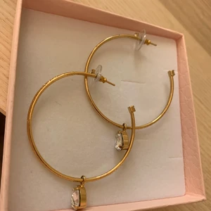 Caroline Svedbom Loop Crystal örhängen - Caroline Svedbom Loop Crystal örhängen säljes! De är endast använda en gång/testade. De är i fint skick, bara små pytteställen på dem som är lite bortskavda men inget som syns väl. Pris kan diskuteras vid snabb affär!  Hämtas i Älvsjö, eller mötas i Årstaberg eller Liljeholmen.  