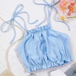 Babyblå topp - Oanvänd storlek L men passar nog mer en M