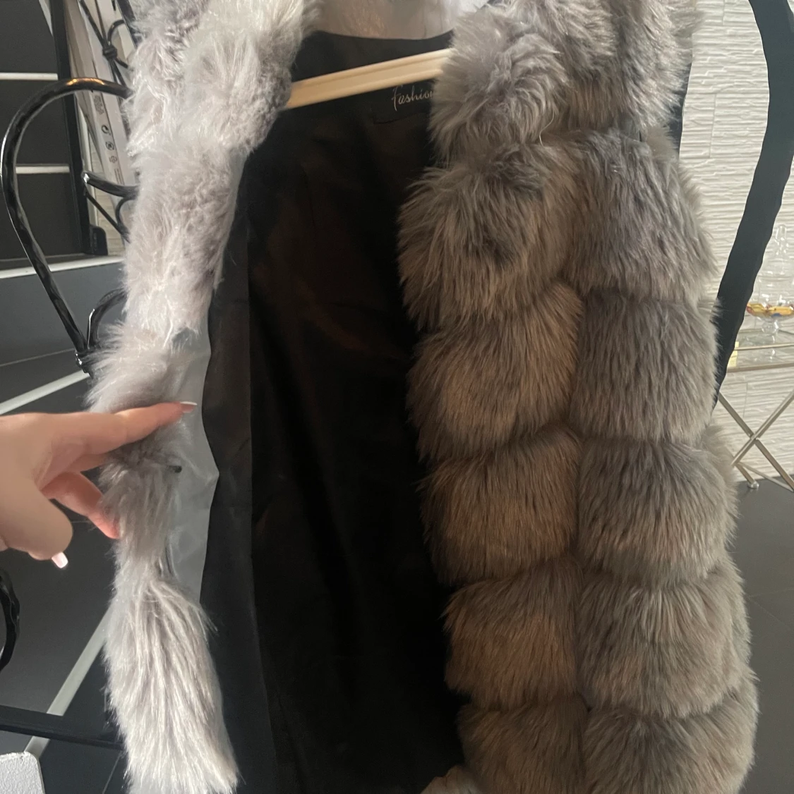 Pälsväst med fake päls  - 90