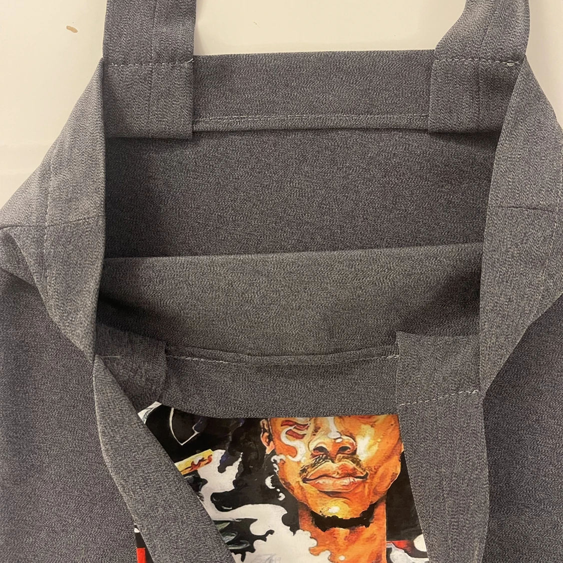 Målad tygväska  - 90