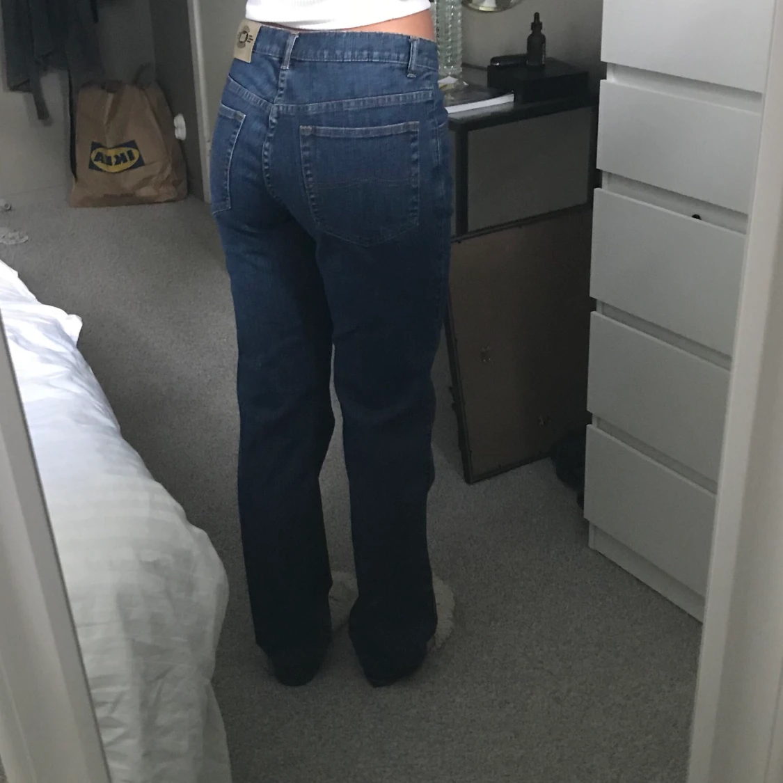 Lågmidjade raka jeans  - 90