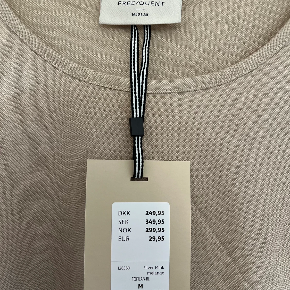 Beige Topp med Ballongärm - 91