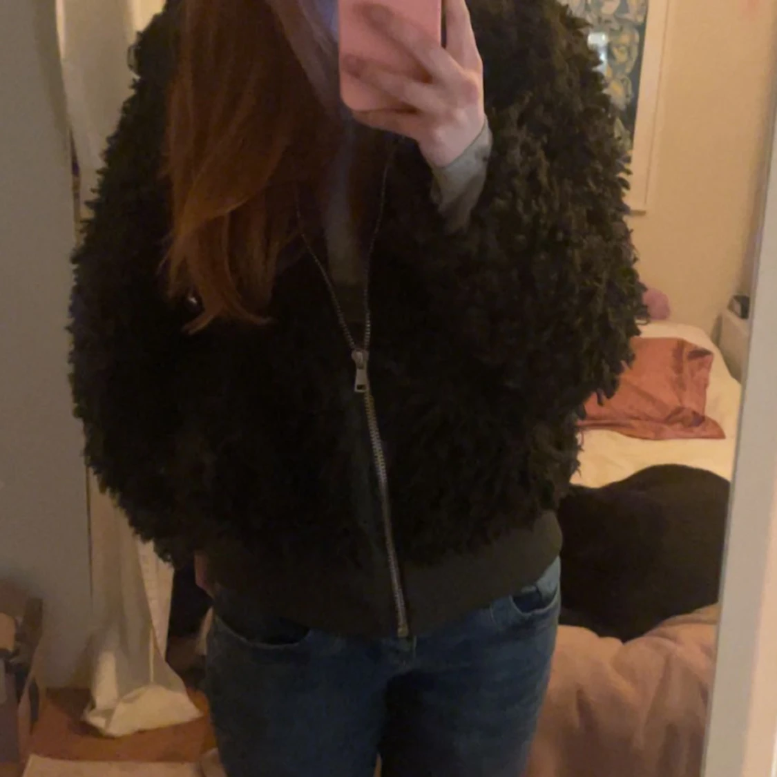 Super fin grön teddyjacka - 91