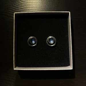 Örhängen  - Silvriga örhängen med blå diamant. Säljer flera örhängen så kolla gärna in fler i min profil. Vid köp av flera kan man få rabatt. Skriv till mig privat isåfall💗