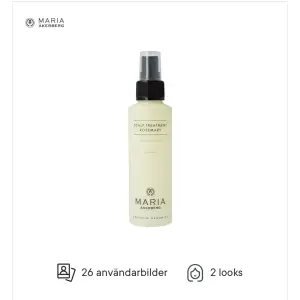 Säljer min scalp treatment rosemary water från Maria Åkerberg. Aldrig använd. Får håret att bli längre mycket snabbare och som en dagkräm för hårbotten. Nypris 200kr
