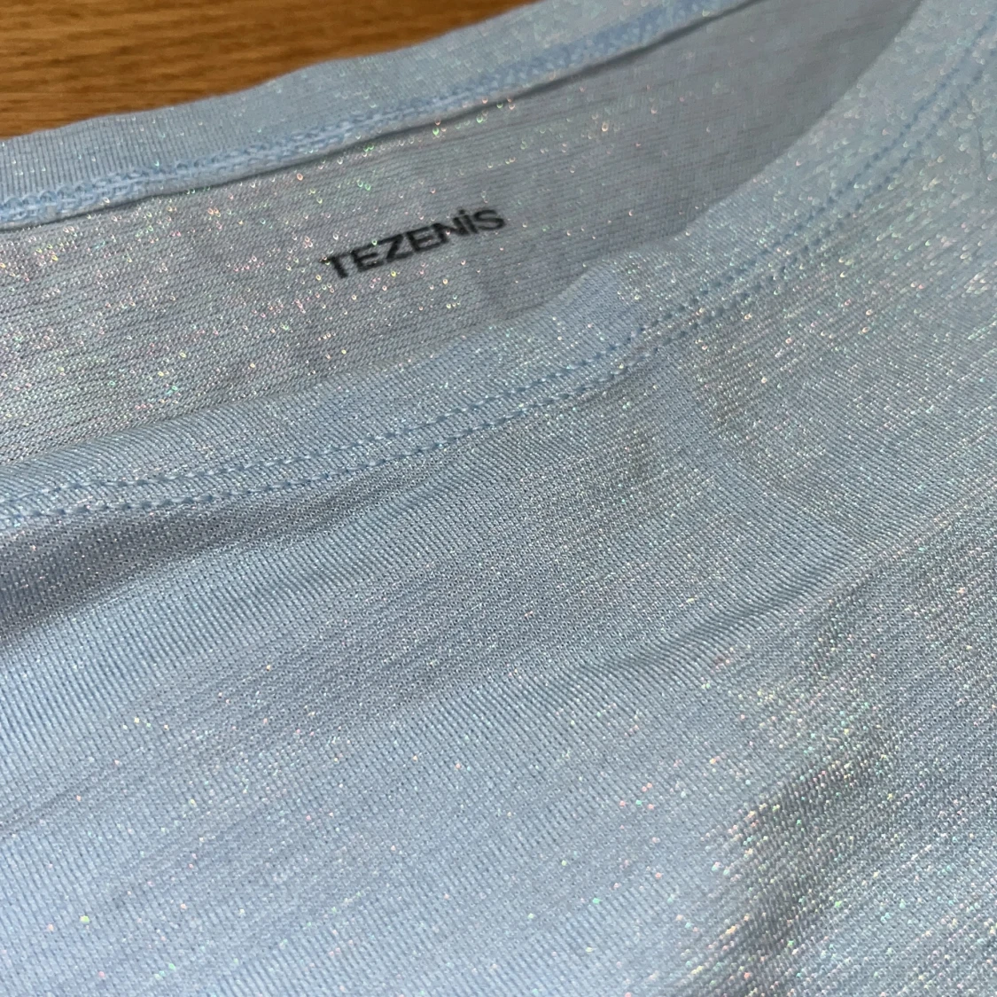 blå skimrande topp - 91