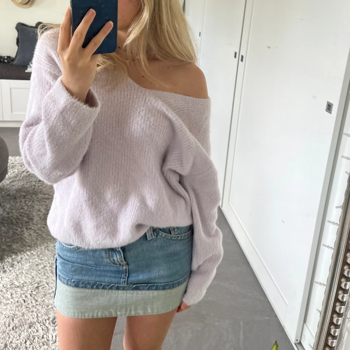 Stickad tröja 💜 - 90