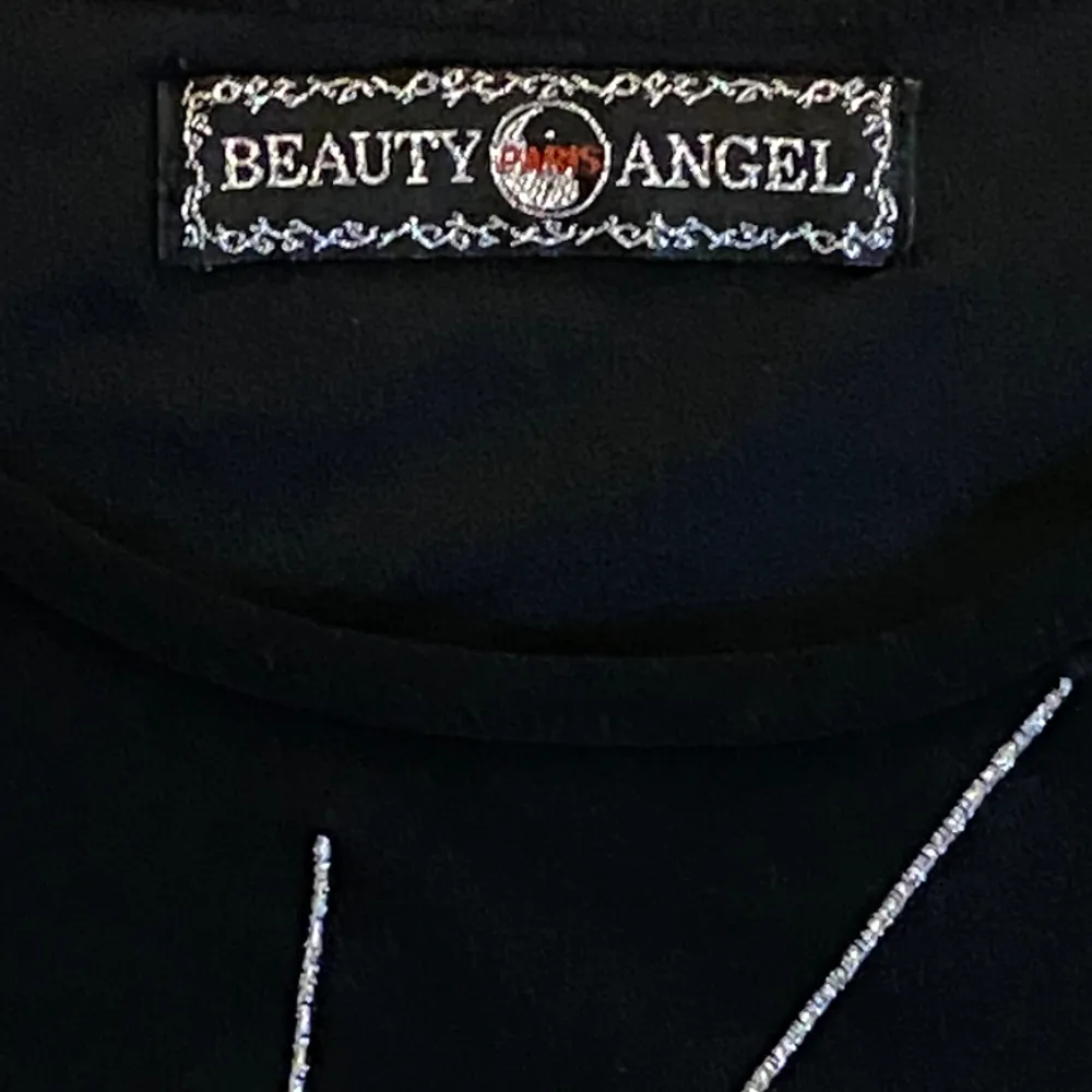 jättesnygg y2k tröja från märket Beauty Angel med silver spindelväv på🕷️, har passformen baby tee! . T-shirts.
