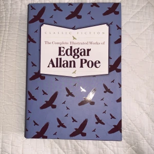 Edgar Allan Poe - 🖤Knappt läst. Jättebra skick. Tung bok. Liten text på engelska och fina svartvita illustrationer.🖤