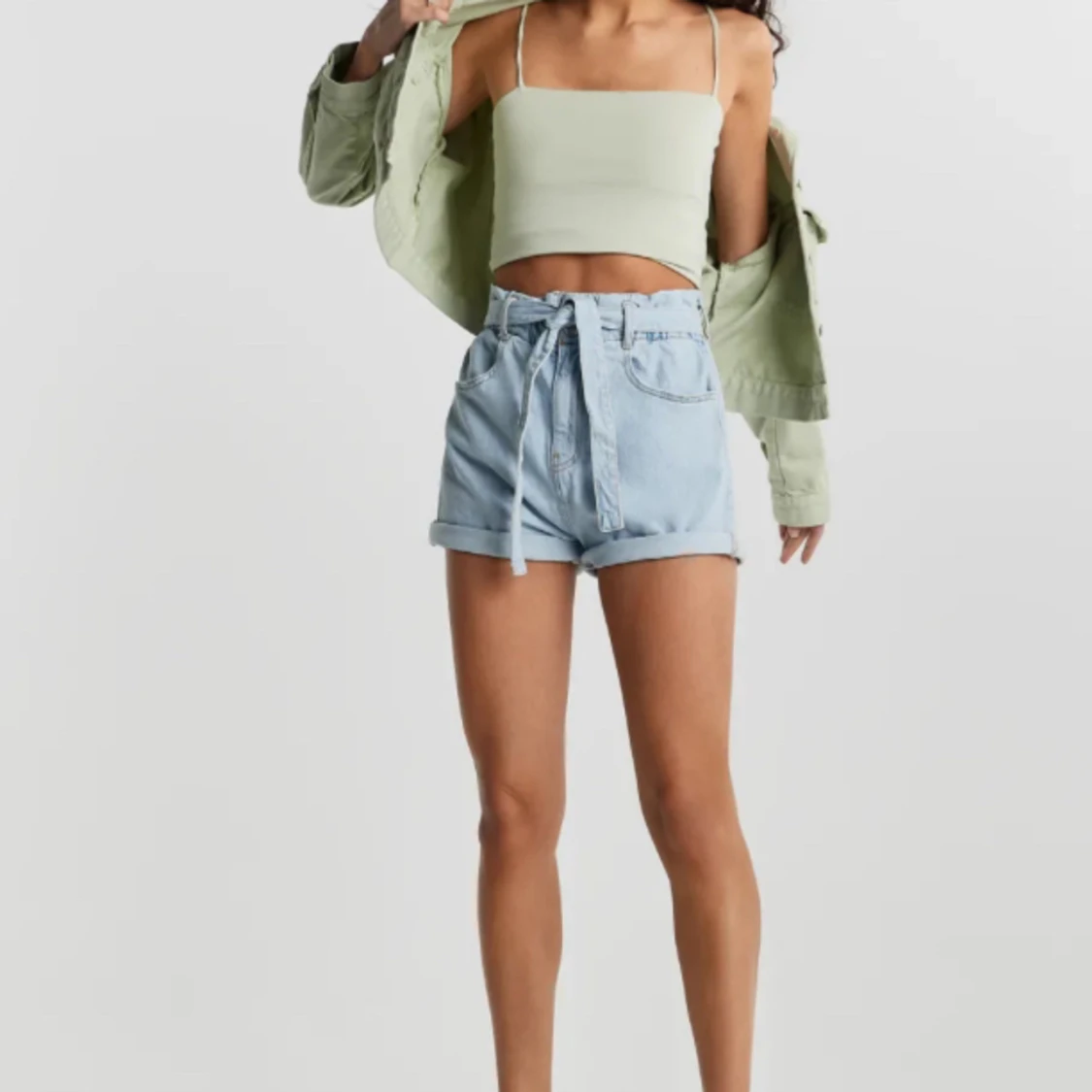 Paper bag jeansshorts gina