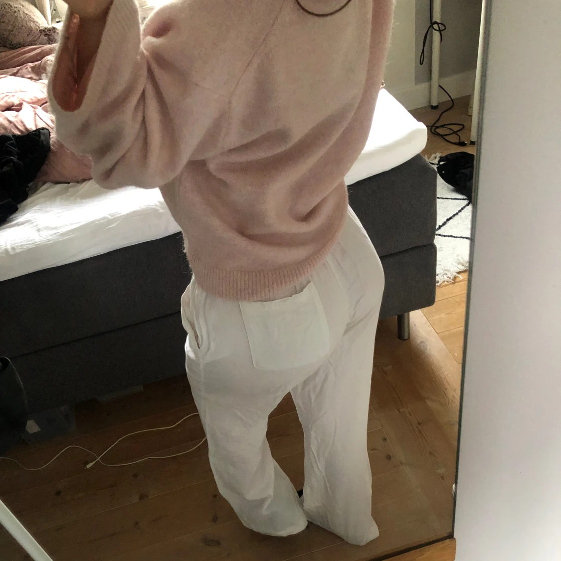 Vita Linnebyxor  - 90