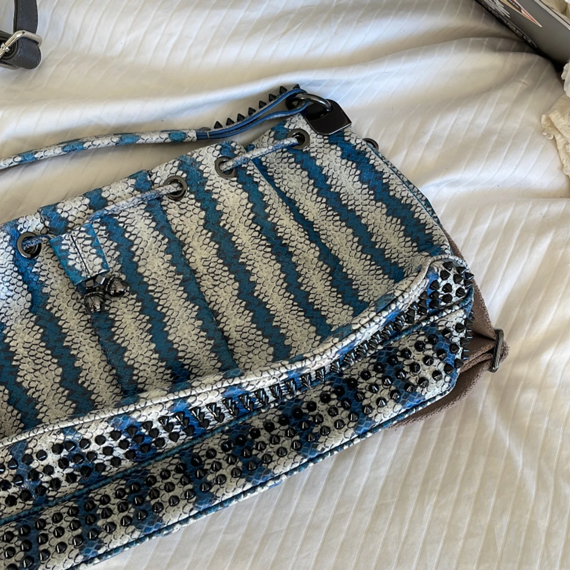 Blå/vit väska! - 91