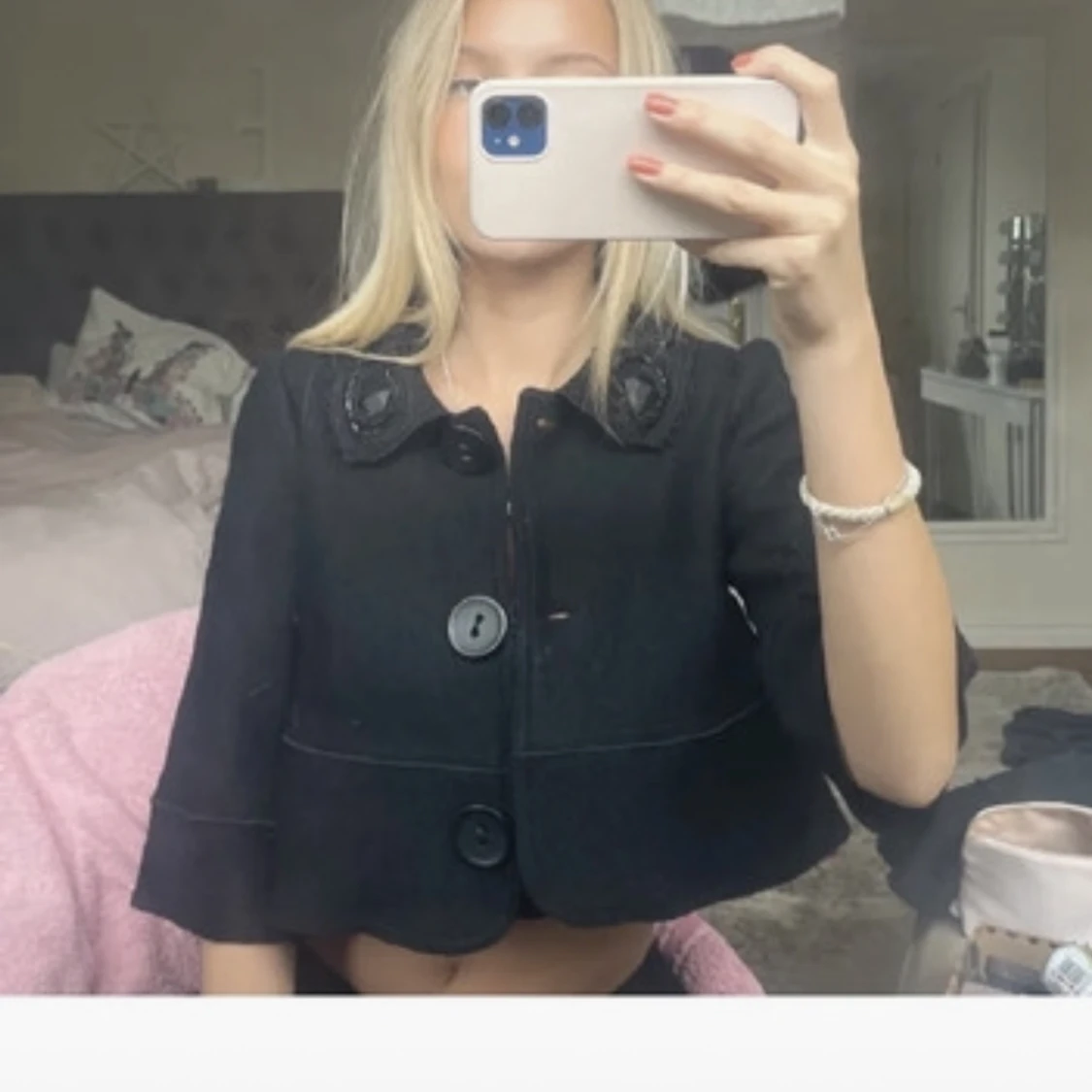 Trekvartsärmad topp