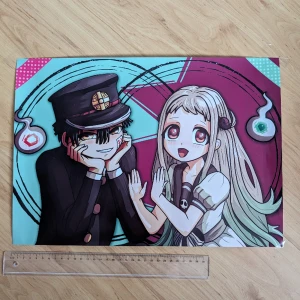 Poster Hanako kun  - The rules below it is 30cm. New and unused. I won this in a mystery box but the colors don't fit my room 