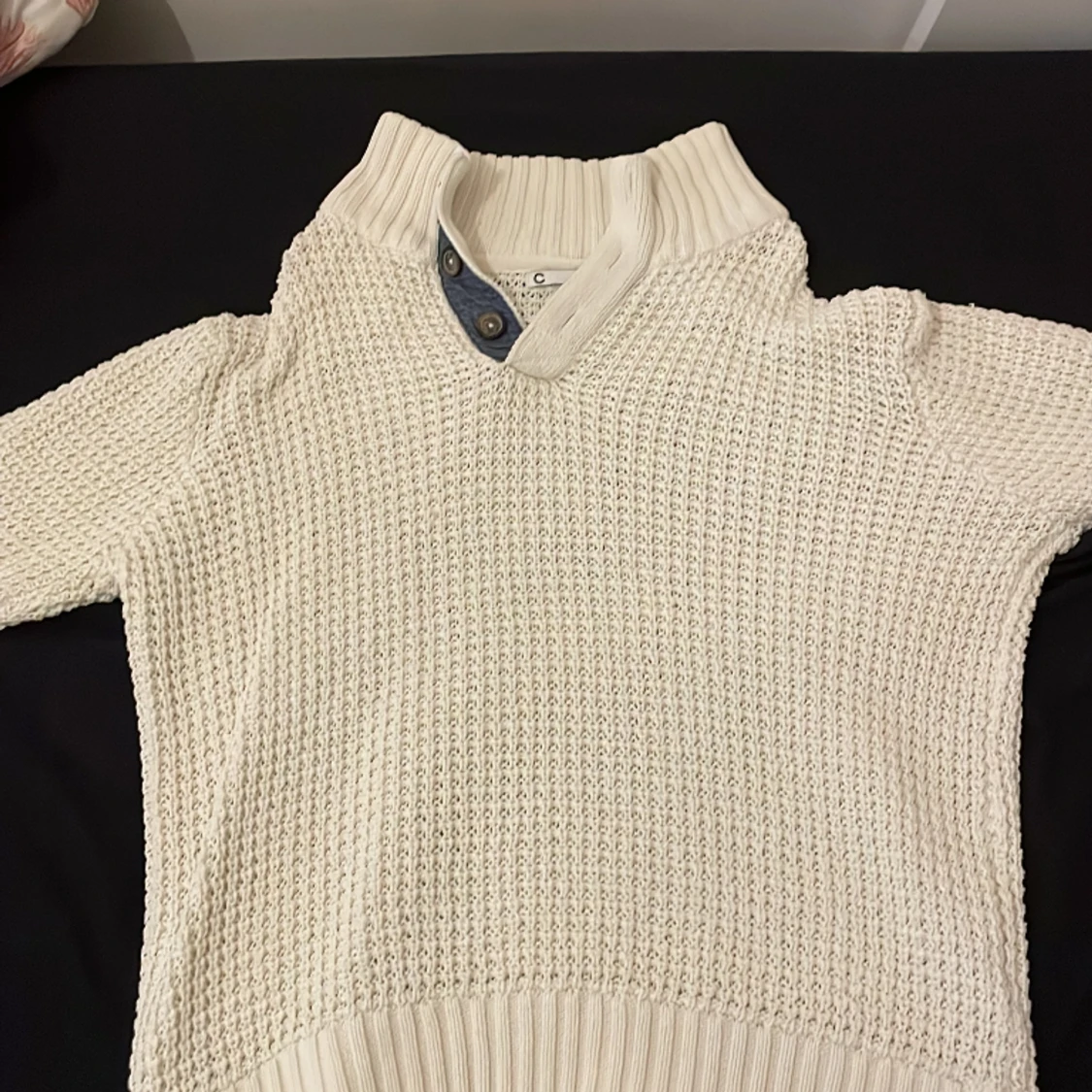 Vit Stickad tröja
