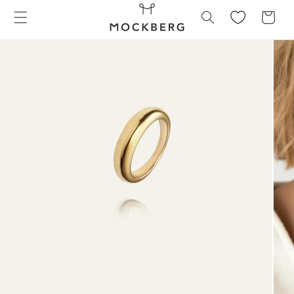 Vattentät guldplterad ring från mockberg i nyskick🤩 nypris: 499. Accessoarer.