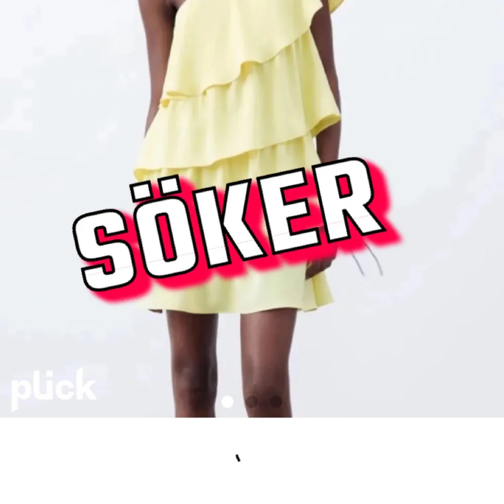 SÖKER!!!  Jag söker denna gula volang klänning i stolek xs Om någon säljer kontakta mig💘💘. Klänningar.