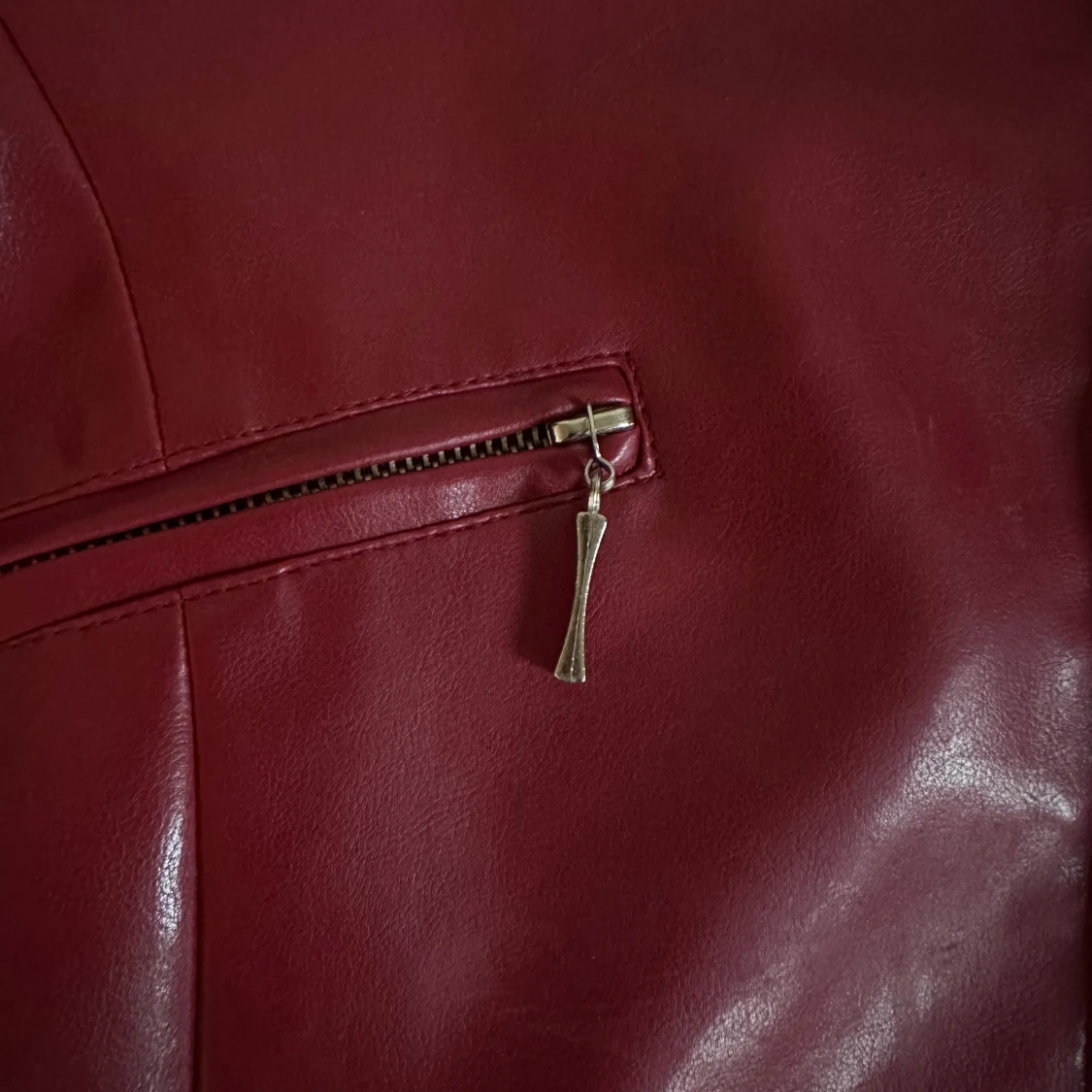 Vintage röd läderjacka  - 91