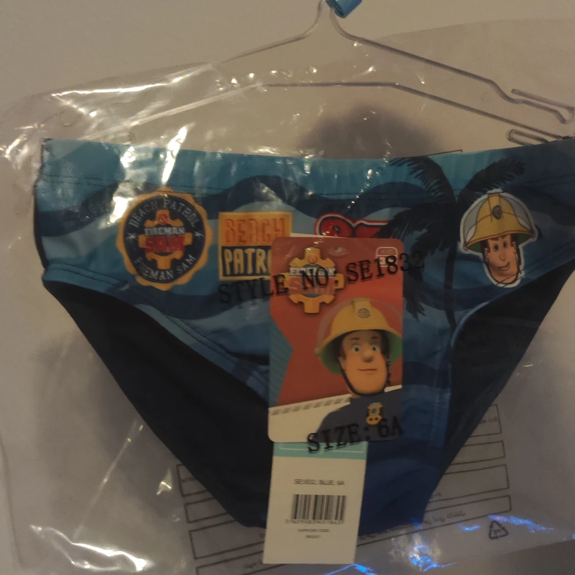 Nya! Fireman Sam badbyxor för barn   5-6 år  storlek 110/116  - 91