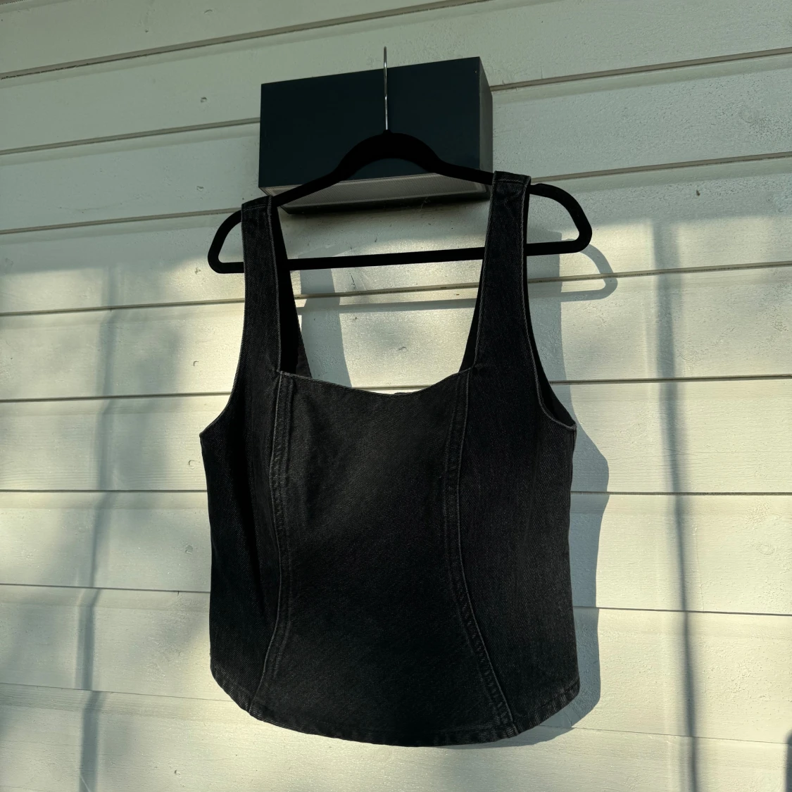 Samsoe Samsoe, Casja Denim Top - Black Blizzard