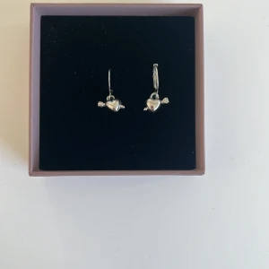 Örhängen  - Säljer ett par jättegulliga hjärt örhängen💕De kommer inte till användning så därför säljer jag dem