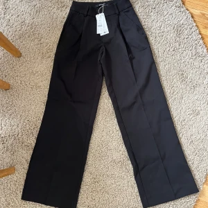 Lågmidjade kostymbyxor - Säljer dessa superfina lågmidjade kostymbyxor pga att jag råkade beställa fel storlek. Helt oanvända med lappen kvar, enbart provade. Ganska små i storleken. Nypris: 499 kr. Hör av er vid frågor eller för fler bilder :)